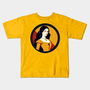 Renaissance Woman in a Yellow Dress Kids T-Shirt